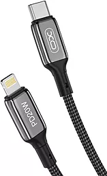 Кабель XO NB-Q180A USB Type-C - Lightning 20w 3a 1м PD сable Black - фото Кабель XO NB-Q180A USB Type-C - Lightning 20w 3a 1м PD сable Black