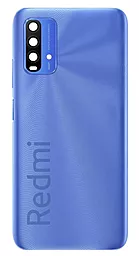 Задняя крышка корпуса Xiaomi Redmi Note 9 4G со стеклом камеры Original Blue - фото Задняя крышка корпуса Xiaomi Redmi Note 9 4G со стеклом камеры Original Blue