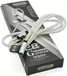 USB Кабель iKaku KSC-028 JINDIAN 14W 2.8A Lightning Cable Silver