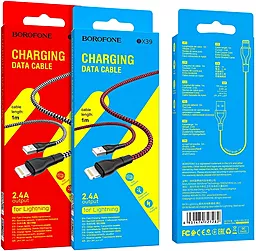 Кабель Borofone BX39 Beneficial USB-A - Lightning 12w 2.4a 1м cable Zebra - миниатюра 4 Кабель Borofone BX39 Beneficial USB-A - Lightning 12w 2.4a 1м cable Zebra - миниатюра 4