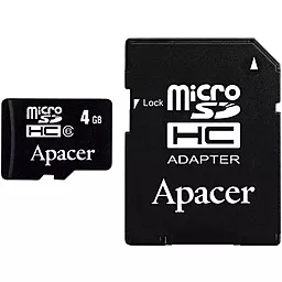 Карта пам'яті Apacer microSDHC 8GB Class 4 + SD-адаптер (AP8GMCSH4-RA) - фото Карта пам'яті Apacer microSDHC 8GB Class 4 + SD-адаптер (AP8GMCSH4-RA)