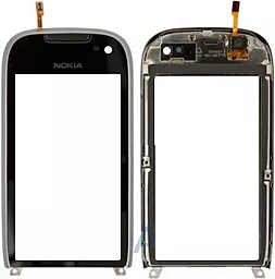 Сенсор (тачскрин) Nokia 701 with frame (original) Silver - фото Сенсор (тачскрин) Nokia 701 with frame (original) Silver