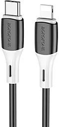 Кабель Borofone BX79 Silicone USB Type-C - Lightning 20w 3a 1м PD сable Black
