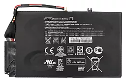 Акумулятор для ноутбука HP EL04XL Envy Ultrabook 4-1150ez / 14.8V 3400mAh / NB461202 PowerPlant Black