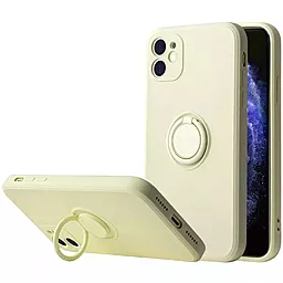 Чохол Epik TPU Candy Ring Full Camera для Apple iPhone 12 (6.1")  Antique White