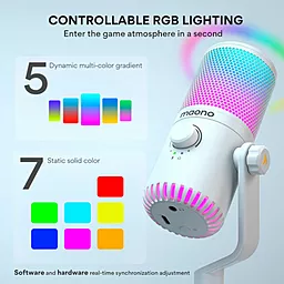 Микрофон Maono DM30 RGB White - миниатюра 8 Микрофон Maono DM30 RGB White - миниатюра 8
