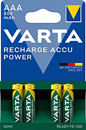 Аккумулятор Varta Rechargeable Accu AAA 800mAh NI-MH TipTop 4шт