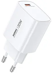 Сетевое зарядное устройство Remax U187-C20W GaN USB-C 20w fast charger white - фото Сетевое зарядное устройство Remax U187-C20W GaN USB-C 20w fast charger white