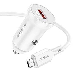 Сетевое зарядное устройство Borofone BZ18 USB QC3.0 3A + microUSB Cable White