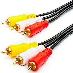 Видеокабель 3RCA to 3RCA 3.0m, 7.5m Atcom (13275) Atcom - миниатюра 3 Видеокабель 3RCA to 3RCA 3.0m, 7.5m Atcom (13275) Atcom - миниатюра 3