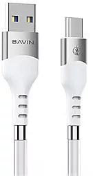 Кабель Bavin CB-196 USB-A - Type-C 12w 2.4a 1м cable White