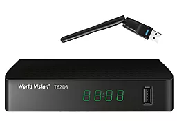 Комплект цифрового ТВ World Vision T62D3 + Адаптер WIFI - фото Комплект цифрового ТВ World Vision T62D3 + Адаптер WIFI
