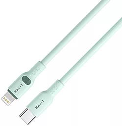 Кабель Havit HV-CB6281 USB Type-C - Lightning 30w 3a 1м PD сable Green - миниатюра 2 Кабель Havit HV-CB6281 USB Type-C - Lightning 30w 3a 1м PD сable Green - миниатюра 2