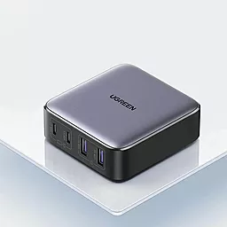 Сетевое зарядное устройство Ugreen CD327 Nexode 65W 2xUSB-A + 2xUSB-C Gray (90747) - миниатюра 3