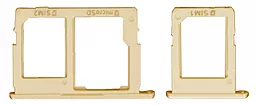 Слот (лоток) SIM-карти Samsung Galaxy J5 Prime G570 / Galaxy J7 Prime G610 та картки пам'яті Dual SIM Gold
