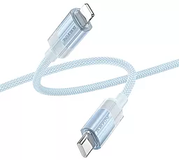 USB PD Кабель Borofone BU44 Sincero 27w 3a 1.2m USB Type-C - Lightning cable sky blue