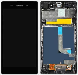 Дисплей Sony Xperia Z1 (C6902, C6903, C6906, C6943, L39h, SO-01F, SOL23) с тачскрином и рамкой, Black