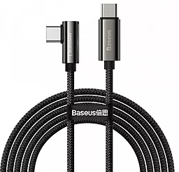 PD USB Кабель Baseus Legend Series 2M 100W Elbow Fast Charging Data USB Type-C - Type-C Cable Black (CATCS-A01)