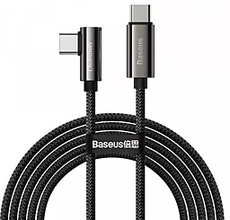 Кабель Baseus Legend Elbow USB Type-C - Type-C 100w 5a 2м PD cable Black (CATCS-A01) - фото Кабель Baseus Legend Elbow USB Type-C - Type-C 100w 5a 2м PD cable Black (CATCS-A01)