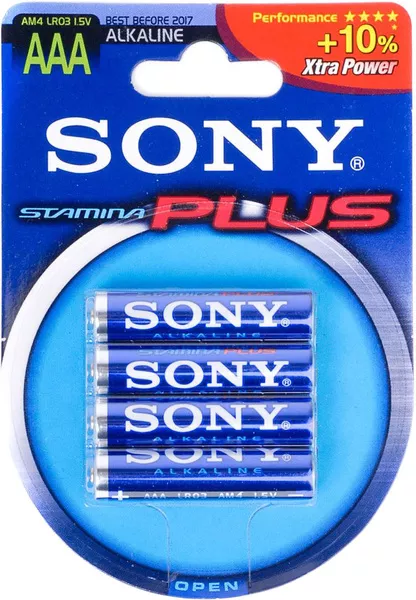 Батарейки Sony AAA (LR03) Stamina Plus 4шт - фото 1