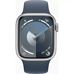 Смарт-часы Apple Watch Series 9 GPS 41mm Silver Aluminium Case with Midnight Sport Band - S/M (MR9M3, MT2R3) (US)