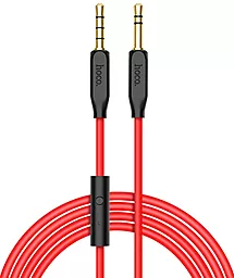 Аудіо кабель, з мікрофоном Hoco UPA12 AUX mini Jack 3.5mm M/M Cable 1 м red