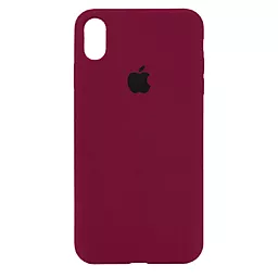 Чехол Silicone Case Full для Apple iPhone XR Marsala