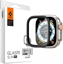 Защитное стекло Spigen для Apple Watch Ultra (49mm) - Glas.tR Slim Pro (1шт), Black (AGL06163)