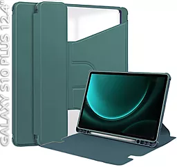 Чохол для планшету BeCover 360° Rotatable для Samsung Galaxy Tab S10 Plus (SM-X820/SM-X826) 12.4" Dark Green (712266) - фото Чохол для планшету BeCover 360° Rotatable для Samsung Galaxy Tab S10 Plus (SM-X820/SM-X826) 12.4" Dark Green (712266)