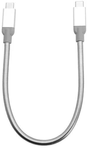 Мультимедийный кабель Verbatim USB3.1 Type-C - Type-C 15w 3a 0.3м 10gbps data cable Silver - фото 2