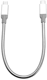 Мультимедийный кабель Verbatim USB3.1 Type-C - Type-C 15w 3a 0.3м 10gbps data cable Silver - миниатюра 2 Мультимедийный кабель Verbatim USB3.1 Type-C - Type-C 15w 3a 0.3м 10gbps data cable Silver - миниатюра 2