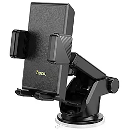 Автотримач Hoco H49 Precious push-type car holder(center console) Black - фото Автотримач Hoco H49 Precious push-type car holder(center console) Black