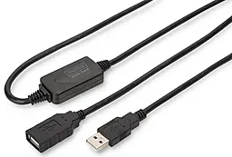 Кабель (шлейф) Digitus USB2.0 AM/AF 15м чёрный (DA-73101) - фото Кабель (шлейф) Digitus USB2.0 AM/AF 15м чёрный (DA-73101)