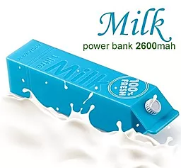 Повербанк  Power Bank Milk 2600 mAh Blue - миниатюра 4