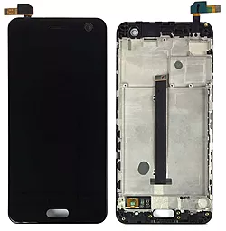Дисплей ZTE Blade V8 (V0800) с тачскрином и рамкой, оригинал, Black - фото Дисплей ZTE Blade V8 (V0800) с тачскрином и рамкой, оригинал, Black