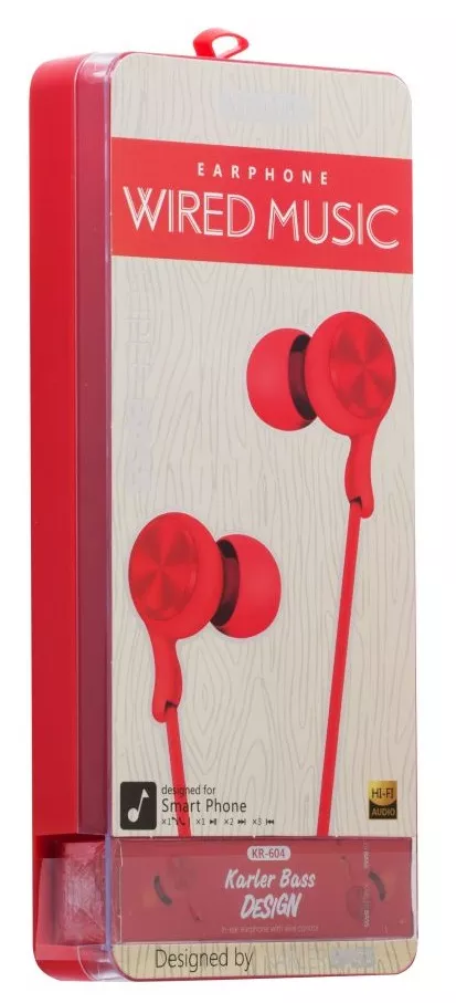 Наушники Karler KR-604 Red - фото 2
