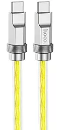 Кабель Hoco U113 Solid Silicone USB Type-C - Type-C 100w 5a 1м PD cable Gold - фото Кабель Hoco U113 Solid Silicone USB Type-C - Type-C 100w 5a 1м PD cable Gold