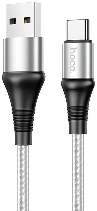 Кабель Hoco X50 Excellent USB-A - Type-C 15w 3a 1м cable Gray - фото 1