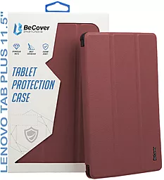 Чехол для планшета BeCover Smart Case для Lenovo Tab Plus 11.5" Red Wine (711886) - фото Чехол для планшета BeCover Smart Case для Lenovo Tab Plus 11.5" Red Wine (711886)