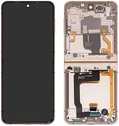 Дисплей Samsung Galaxy Z Flip4 F721 (внутренний) с тачскрином и рамкой, original PRC, Pink Gold