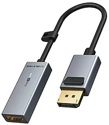 Відео перехідник (адаптер) CABLETIME DisplayPort - HDMI v2.0 4k 60hz 0.2m gray (CP20A)