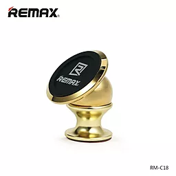 Держатель магнитный Remax RM-C18 Magnetic Gold - миниатюра 2 Держатель магнитный Remax RM-C18 Magnetic Gold - миниатюра 2