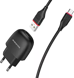 Мережевий зарядний пристрій Borofone BA49A Vast Power + micro USB Cable Black - мініатюра 4