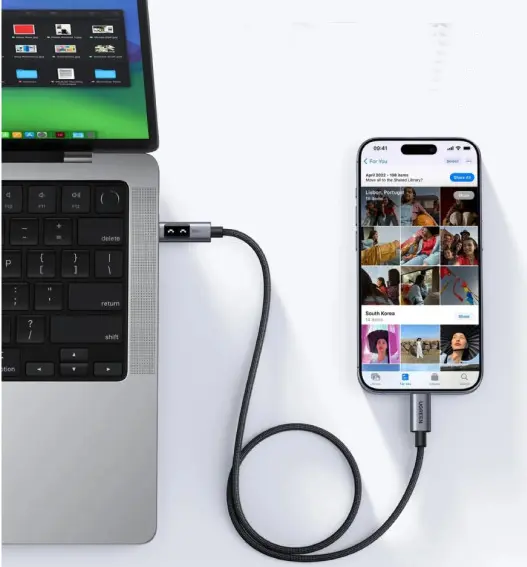 Кабель Ugreen USB Type-C - Type-C 100w 5a 1м PD cable Black (35501) - фото 6