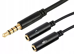 Аудио разветвитель Veggieg AM2-B AUX mini Jack 3.5мм M/2xF cable 0.2 м black - фото Аудио разветвитель Veggieg AM2-B AUX mini Jack 3.5мм M/2xF cable 0.2 м black
