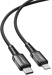 Кабель USB PD AceFast C1-01 20w 3a 1.2m USB Type-C to lightning cable black