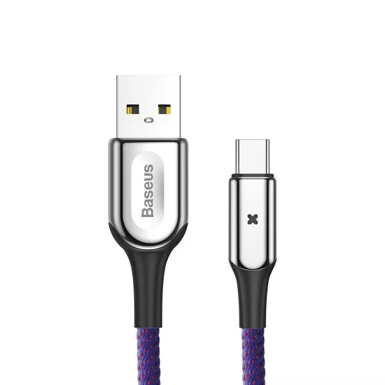 Кабель Baseus X-Type Light USB-A - Type-C 15w 3a 1м cable Purple (CATXD-A05) - фото 1