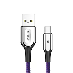 Кабель Baseus X-Type Light USB-A - Type-C 15w 3a 1м cable Purple (CATXD-A05) - фото Кабель Baseus X-Type Light USB-A - Type-C 15w 3a 1м cable Purple (CATXD-A05)