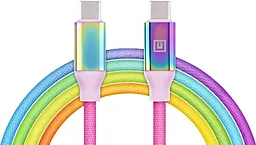 USB PD Кабель REAL-EL Premium 61W 3A USB Type-C - Type-C Cable Rainbow (EL123500053)