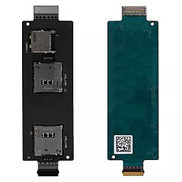 Шлейф Asus ZenFone 2 (ZE550CL) с разъемом SIM-карты и карты памяти